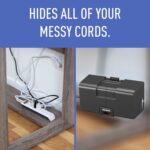 Legrand - Wiremold Cable Management Kit, Black Cord Hider with Cable Management Box, Wiremold Outlet Box with 8 Outlets, Wire Management Box 4 x 9.6 x 5.1 inches, CCBP8-BK - Image 5