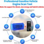 ELM327 Bluetooth OBD2 Scanner for iPhone & Android, Wireless Auto Check Car Fault Code Reader for All 1996 & Newer Gasoline Vehicles - Blue - Image 3
