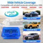 ELM327 Bluetooth OBD2 Scanner for iPhone & Android, Wireless Auto Check Car Fault Code Reader for All 1996 & Newer Gasoline Vehicles - Blue - Image 4