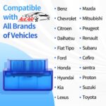 ELM327 Bluetooth OBD2 Scanner for iPhone & Android, Wireless Auto Check Car Fault Code Reader for All 1996 & Newer Gasoline Vehicles - Blue - Image 7