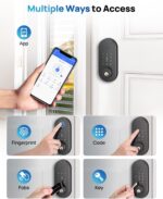 Smart Door Lock Fingerprint Keyless Entry Door Lock APP Control Deadbolt Auto Lock Electronic Keypad Deadbolt Lock for Front Door Home Use Apartment - Image 3