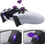 Thumbsticks Paddles Trigger Buttons Replacement for PS5 Edge Controller - Thumb Sticks Back Buttons Accessories for PS5 Edge Controller (10IN1-Purple) - Image 3