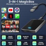 Wireless CarPlay Adapter, 2025 Upgrade Support Netflix/YouTube/TF Card Plug & Play Dongle with Apple Car Play Wireless Adapter Android Auto - Image 4