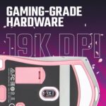 Cooler Master MM712 Sakura Wireless Gaming Mouse Pink|White, Adjustable 19,000 DPI, Palm|Claw Grip, 2.4GHz|Bluetooth, PixArt Optical Sensor, Ultraweave Cable, PTFE Feet, RGB Lighting (MM-712-WWOH2) - Image 5