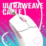 Cooler Master MM712 Sakura Wireless Gaming Mouse Pink|White, Adjustable 19,000 DPI, Palm|Claw Grip, 2.4GHz|Bluetooth, PixArt Optical Sensor, Ultraweave Cable, PTFE Feet, RGB Lighting (MM-712-WWOH2) - Image 6