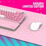 Cooler Master MM712 Sakura Wireless Gaming Mouse Pink|White, Adjustable 19,000 DPI, Palm|Claw Grip, 2.4GHz|Bluetooth, PixArt Optical Sensor, Ultraweave Cable, PTFE Feet, RGB Lighting (MM-712-WWOH2) - Image 8