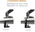 Amazon Basics Gas Spring Dual Computer Monitor Arm Mount, Adjustable, Holds up to 27" Monitors, Black - Image 6