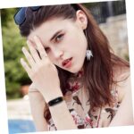 Angoily 2pcs Ergonomic Fit Band Strap for Band 4 Stainless Steel Cowhide Alternative - Image 5