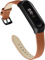 Angoily 2pcs Ergonomic Fit Band Strap for Band 4 Stainless Steel Cowhide Alternative - Image 8