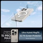 Spigen Ultra Hybrid MagFit Pack Designed for iPhone 15 Pro Max Case (2023) [Military-Grade Protection] Compatible with MagSafe - White - Image 3