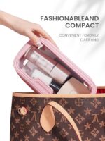 ROWNYEON Waterproof Toiletry Organizer Train Case, CLear Travel Makeup Bag for Women，Transparent Cosmetic Bag，Portable Makeup Case Organizer (pink) - Image 5