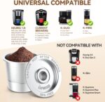 4 Pack Reusable K Cups Coffee Pods for Keurig 1.0: Stainless Steel Refillable K Cup - Reusable Coffee Filter for Keurig 1.0 Coffee Maker, Permanent, Eco-Friendly, Innovative Design - Image 7