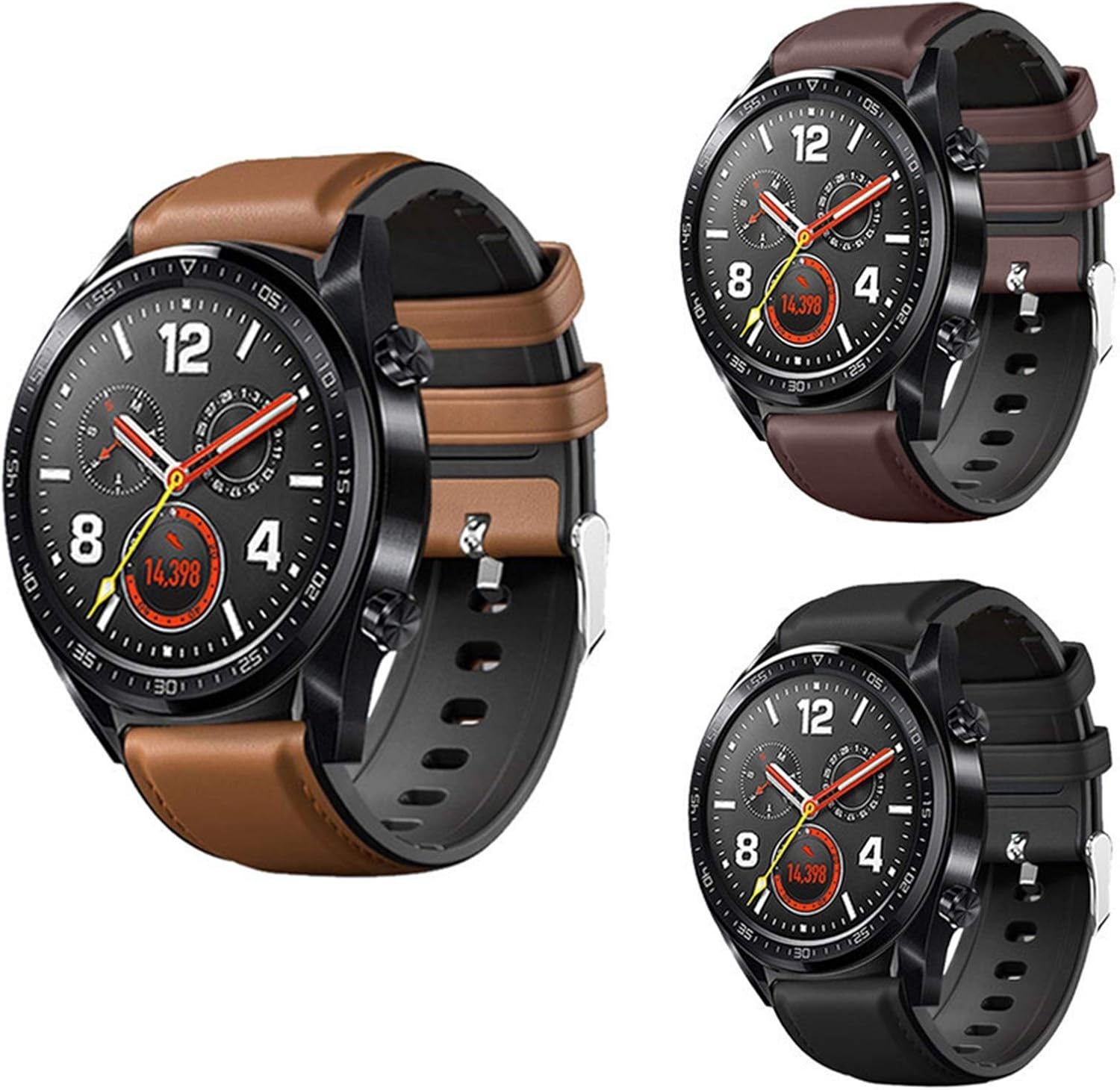 22mm 20mm Silicon Strap for Huawei Watch GT2e /GT2 46MM Honor Magic 2 Smart Band Bracelet Stainless Straps for GT 2e (Color : Brown, Size : Magic 2 42) - Image 3