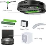 Replacement Parts Kit for iRobot Roomba Combo 10 Max,Combo j9+,Combo j7+/Plus Robot Vacuum Cleaner-2 Rubber Brushe+4 Side Brushe+6 HEPA Filter+4 Mop Pad+4 Dust Bag+1 Clean Tool - Image 4