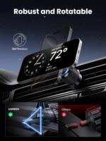UGREEN Qi2 Wireless Car Charger, 15W Fast Charging Strong Magnetic Car Phone Holder with LED Light for iPhone 16/15/14/13/12 Series Car Accessories - Image 5