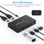 USB 3.0 Switch, USB Switcher 2 Computers Share 4 USB for PC Mouse Keyboard Printer Scanner, USB KVM Switch Selector Compatible with Windows, Mac, Linux - Image 4