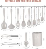 Kitchen Utensils Set-12 Pieces Silicone Cooking Utensils Set (Dishwasher Safe) 392°F Heat Resistant Spatula Set, Nonstick Cookware - Image 3