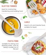 Kitchen Utensils Set-12 Pieces Silicone Cooking Utensils Set (Dishwasher Safe) 392°F Heat Resistant Spatula Set, Nonstick Cookware - Image 5