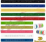 Replacement 3D Embossing Labels Tape Compatible with Dymo Embossing Label Maker DIY Manual Label Printer,1/4''x 9.8',10 Colours Plastic Organizer Embossing Label Makers 1610 Tape 10 Rolls - Image 3