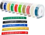 Replacement 3D Embossing Labels Tape Compatible with Dymo Embossing Label Maker DIY Manual Label Printer,1/4''x 9.8',10 Colours Plastic Organizer Embossing Label Makers 1610 Tape 10 Rolls - Image 4