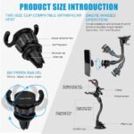 Car Phone Mount, Universal Phone Holder for Car Cell Phone, 360 Degrees Dashboard Desk Wall Bracket for GPS Navigation and Any Smartphone - Image 4