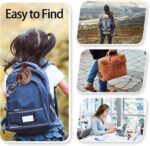 Leather Keychain Case Holder Compatible with Apple AirTag, GPS Airtag Keychain Finder Tracker with Key Ring, Anti-Scratch Protective Air Tag Cover - Image 7