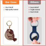 Leather Keychain Case Holder Compatible with Apple AirTag, GPS Airtag Keychain Finder Tracker with Key Ring, Anti-Scratch Protective Air Tag Cover - Image 8