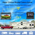 Magnetic Wireless Backup Camera + 5 Inch Monitor System, LASTBUS Solar 2 Split HD Display + Rechargeable Battery IP69 Waterproof Night Vision Rear View Camera for RV Car Trailer Truck Camper - Image 6