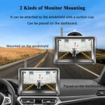 Magnetic Wireless Backup Camera + 5 Inch Monitor System, LASTBUS Solar 2 Split HD Display + Rechargeable Battery IP69 Waterproof Night Vision Rear View Camera for RV Car Trailer Truck Camper - Image 7