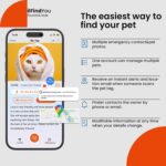 Waterproof Airtag Cat Collar Breakaway, Reflective Cat Collars with Apple Airtag Holder and Qr Code, Adjustable GPS Tracker Kitten Collar Blue - Image 6