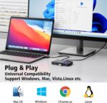 USB 3.0 Switch Selector for 2 Computers, USB Switcher Sharing 4 USB Devices Peripheral Hub for Mouse, Keyboard, Scanner, Printer; for Mac/Windows/Linux; 2 Pack USB Cables Included - Image 6