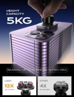 LISEN Magnetic Car Phone Mount for iPhone and Android with 6 Magnets and Adjustable Arch Design, Black - Image 3