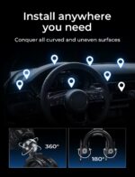 LISEN Magnetic Car Phone Mount for iPhone and Android with 6 Magnets and Adjustable Arch Design, Black - Image 5