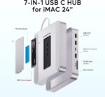USB C HUB for iMac 24 inch 2021/2023/2024, PULWTOP USB Hub Adapter iMac Accessories for iMac M1/M3/M4 with USB C 10Gbps 3*USB A SD/TF, Docking Station Support Expand M.2 SSD (Not Included), Sliver - Image 4