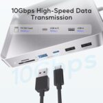 USB C HUB for iMac 24 inch 2021/2023/2024, PULWTOP USB Hub Adapter iMac Accessories for iMac M1/M3/M4 with USB C 10Gbps 3*USB A SD/TF, Docking Station Support Expand M.2 SSD (Not Included), Sliver - Image 5