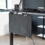 VIVO 24 Inch Clamp-on Privacy and Cable Management Organizer Sleeve, Wire Hider Kit Panel System, Desk Skirt, Black, DESK-SKIRT-24P - Image 3