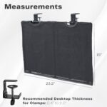 VIVO 24 Inch Clamp-on Privacy and Cable Management Organizer Sleeve, Wire Hider Kit Panel System, Desk Skirt, Black, DESK-SKIRT-24P - Image 4