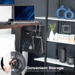 VIVO 24 Inch Clamp-on Privacy and Cable Management Organizer Sleeve, Wire Hider Kit Panel System, Desk Skirt, Black, DESK-SKIRT-24P - Image 7