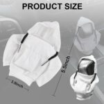 GaRhomxy Car Shifter Knobs Cover Hoodie, Car Gear Shift Knob, Cute Hoodie for Car Gear, Automatic Shift Knobs Decoration, Car Interior Accessories(White) - Image 6