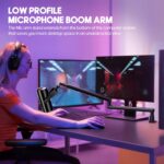 Emart Low Profile Mic Arm, Microphone Boom Arm Stand with Desk Mount, Podcast Streaming Gaming Mike Desktop Holder for Shure sm7b mv7 Blue Yeti Fifine Am8 - Image 3