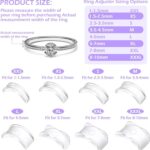 100 Pcs Ring Sizer Adjuster for Loose Rings with Ring Size Measuring Tool, Plug-in Invisible Ring Guards Silicone Tightener EVA Foam Ring Size Adjuster Set with Polishing Cloth - Image 3