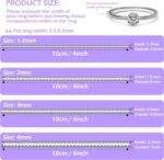 100 Pcs Ring Sizer Adjuster for Loose Rings with Ring Size Measuring Tool, Plug-in Invisible Ring Guards Silicone Tightener EVA Foam Ring Size Adjuster Set with Polishing Cloth - Image 4