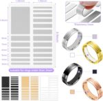 100 Pcs Ring Sizer Adjuster for Loose Rings with Ring Size Measuring Tool, Plug-in Invisible Ring Guards Silicone Tightener EVA Foam Ring Size Adjuster Set with Polishing Cloth - Image 5