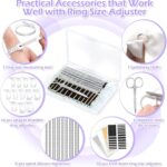100 Pcs Ring Sizer Adjuster for Loose Rings with Ring Size Measuring Tool, Plug-in Invisible Ring Guards Silicone Tightener EVA Foam Ring Size Adjuster Set with Polishing Cloth - Image 6