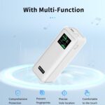 Case for Anker Prime Power Bank(27,650mAh),NOUKAJU Silicone Protective Cover,Drop-Proof,Scratch-Proof,Shock-Proof,Protective Case for Anker Prime 27,650mAh Power Bank 250W(Transparent-White) - Image 3