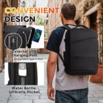 Travel Backpack 41L, Expandable Water Resistant College Computer Laptop Backpack for Men, Carry-On Flight Approved Backpack with USB Port, Black 17 Inch Business Work Laptop Bag - Image 7