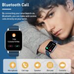 Smart Watch for Men Women, 1.85” Smartwatch (Answer/Make Calls), 112 Sports Modes Fitness Watch, IP68 Waterproof Watches Heart Rate/Sleep Monitor, Pedometer, Activity Tracker for Android iOS, Blue - Image 3