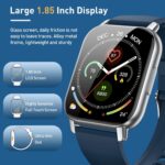 Smart Watch for Men Women, 1.85” Smartwatch (Answer/Make Calls), 112 Sports Modes Fitness Watch, IP68 Waterproof Watches Heart Rate/Sleep Monitor, Pedometer, Activity Tracker for Android iOS, Blue - Image 4