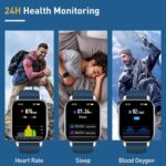 Smart Watch for Men Women, 1.85” Smartwatch (Answer/Make Calls), 112 Sports Modes Fitness Watch, IP68 Waterproof Watches Heart Rate/Sleep Monitor, Pedometer, Activity Tracker for Android iOS, Blue - Image 5