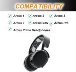 Arctis 3/5 / 7/9 Replacement Earpads for SteelSeries Arctis 3 / Arctis 5 / Arctis 7 Arctis 9/Arctis1/Arctis pro Lossless Wireless Headphone,Ear Pads Cushions with Noise Isolation Memory Foam-Black - Image 4